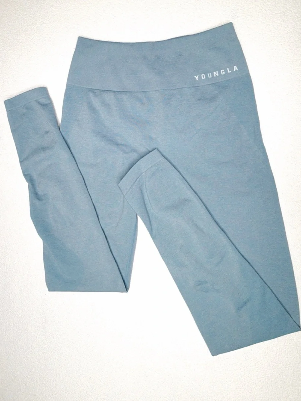 YoungLA Legacy Seamless Scrunch Leggings•YLAW1062• Dusty Blue - Picture 2 of 16